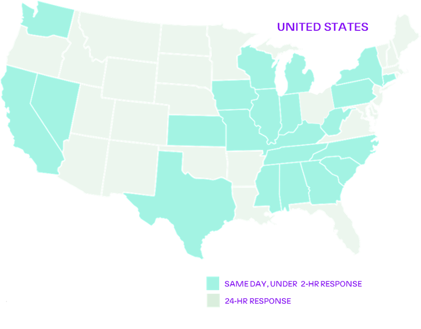 Vayan - U.S. map
